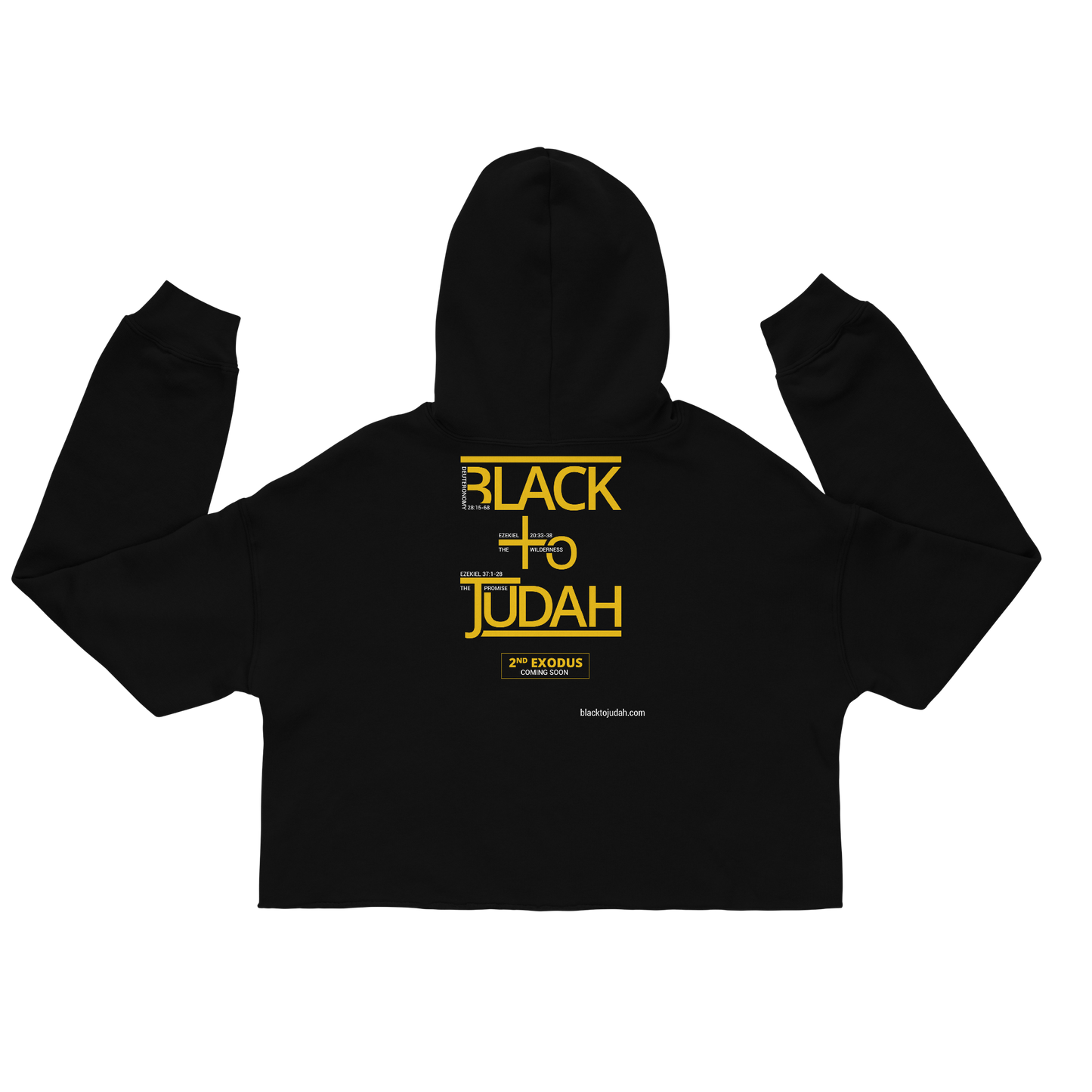 Black to Judah Women's Crop Hoodie