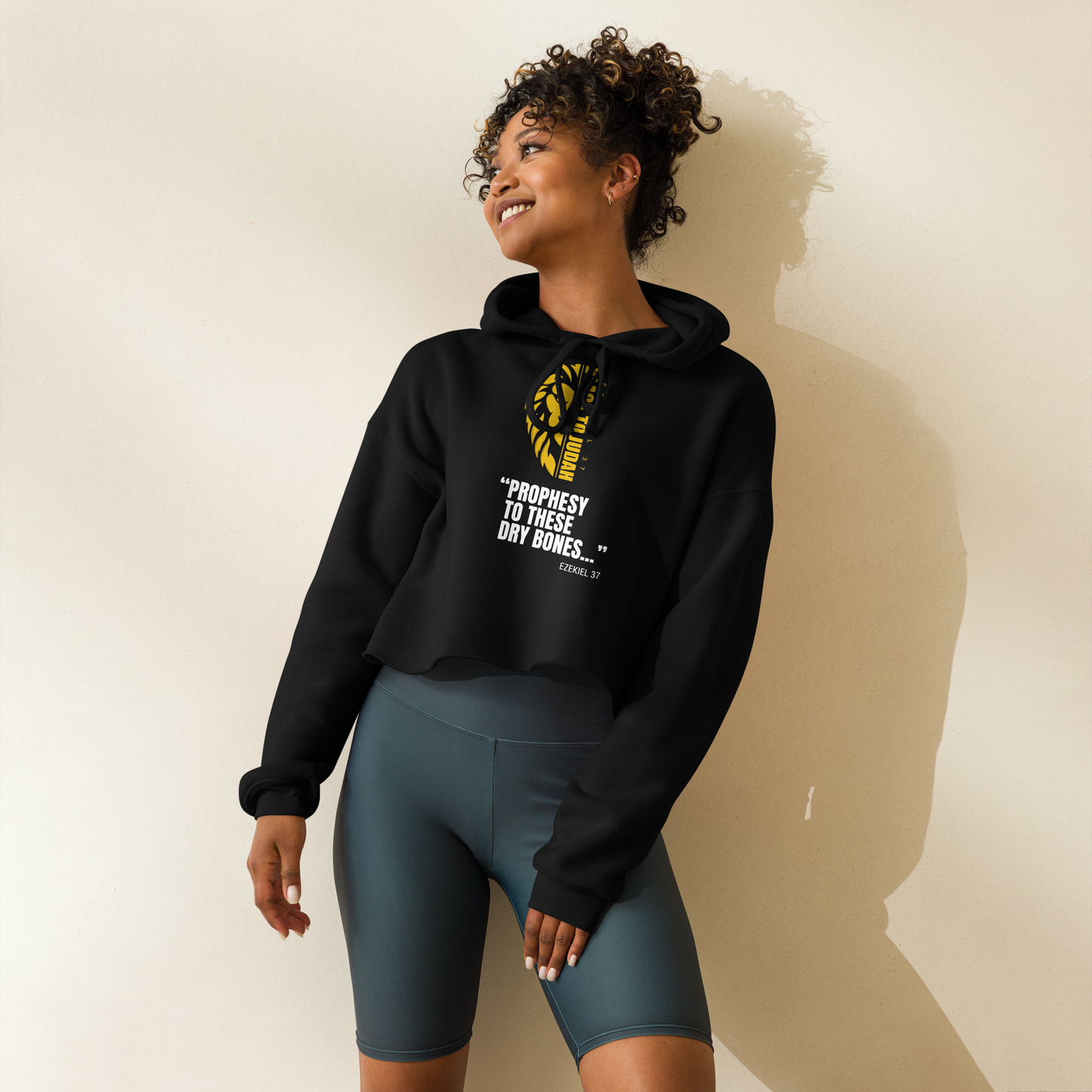 Black to Judah Women's Crop Hoodie